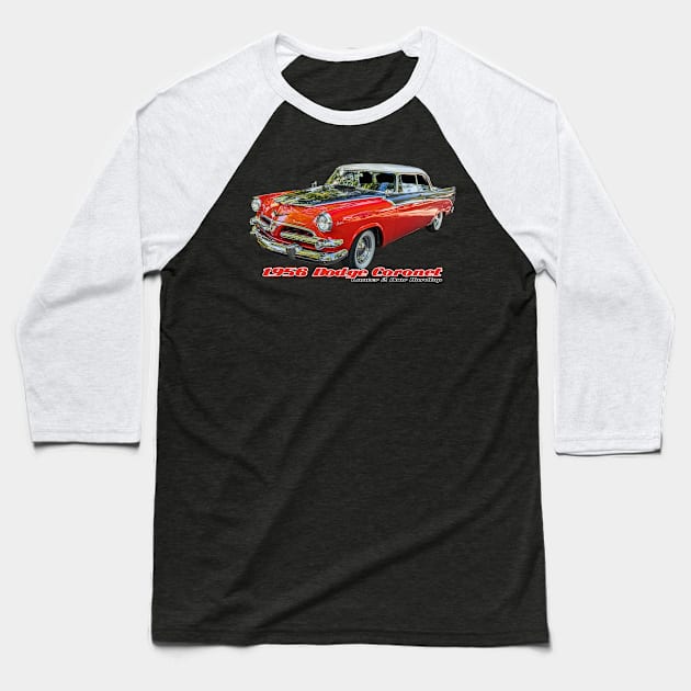 1956 Dodge Coronet Lancer 2 Door Hardtop Baseball T-Shirt by Gestalt Imagery